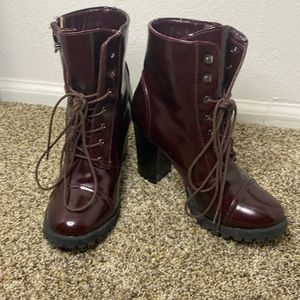 Beau + Ash | size 7 | maroon Maddox boots